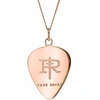 True Rocks 18 Carat Rose Gold Plated Plectrum Pendant