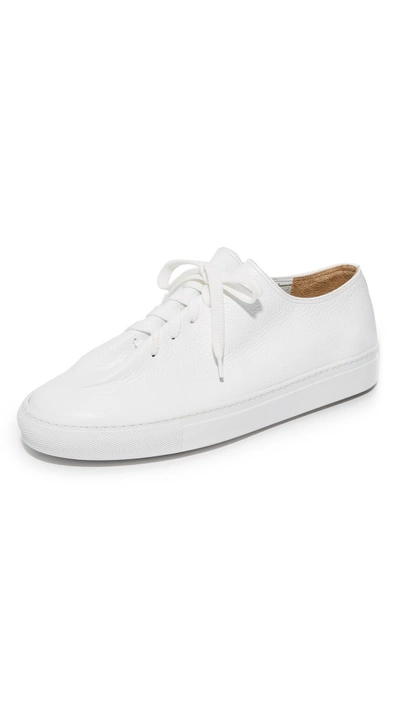 Soloviere Herve En Ville Leather Oxford Sneakers In White