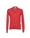 Ballantyne Cardigan In Brick Red