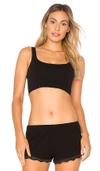 Yummie By Heather Thomson Tanya Scoop Wireless Bra In Black