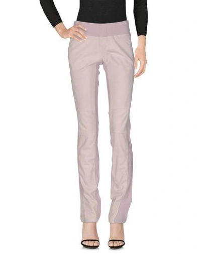 Vicedomini Leather Trouser In Lilac