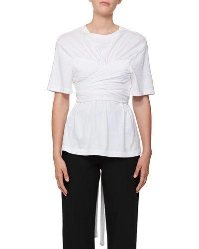 Proenza Schouler Layered Cotton-jersey T-shirt In 00104 Optic White