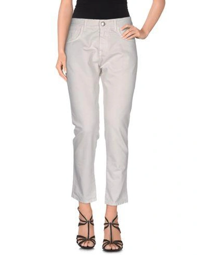 Mauro Grifoni Denim Trousers In Ivory