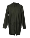 Rains Army Green Rubberised Raincoat In Military Green