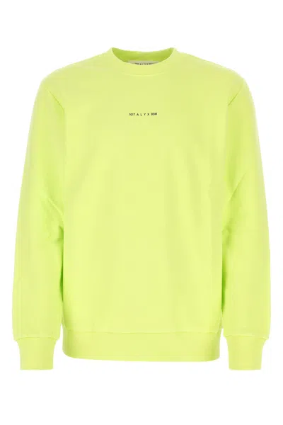 1017 Alyx 9 Sm Fluo Yellow Cotton Oversize Sweatshirt In Green