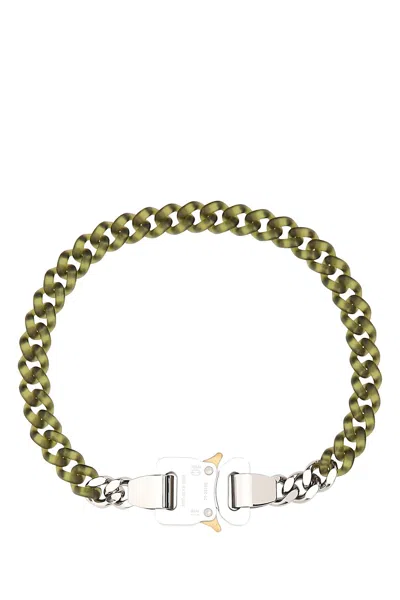 1017 Alyx 9 Sm Two-tone Nylon And Metal Necklace In Green