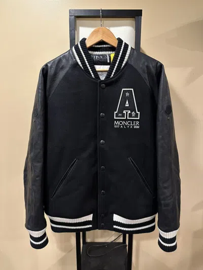 Pre-owned 1017 Alyx 9sm X Alyx 6 Moncler X 1017 Alyx 9sm Ailanthus Varsity Bomber Jacket In Black