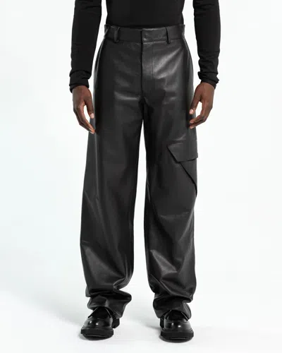 Pre-owned 1017 Alyx 9sm X Alyx Black Leather Cargo Pants