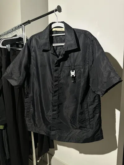 Pre-owned 1017 Alyx 9sm X Alyx Boxy Nylon Pocketed Shirt In Black