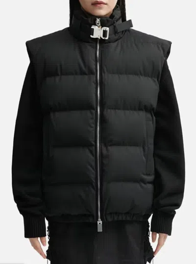 Pre-owned 1017 Alyx 9sm X Alyx Buckle Nylon Puffer Vest Quilted Alyx In Black