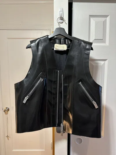 Pre-owned 1017 Alyx 9sm X Alyx Leather Shell Vest In Black