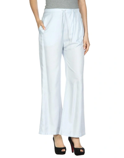 Back Casual Trousers In Sky Blue