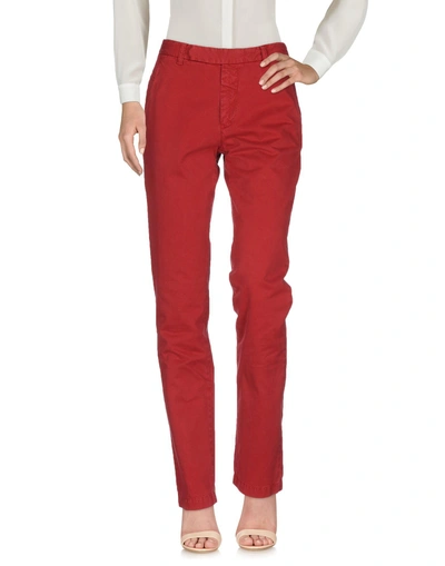 Authentic Original Vintage Style Casual Trousers In Red