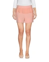 ATOS LOMBARDINI ATOS LOMBARDINI WOMAN SHORTS & BERMUDA SHORTS APRICOT SIZE 6 VISCOSE, ACETATE, POLYESTER,36983610HX 4