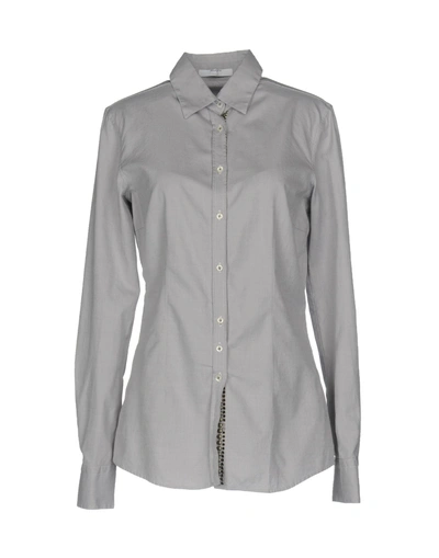Aglini Solid Colour Shirts & Blouses In Light Grey