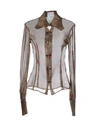 Richmond X Woman Shirt Military Green Size 6 Silk In Military Green