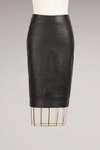 MAISON ULLENS STRETCH LEATHER SKIRT,SKI1005-LES/0