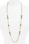 TORY BURCH IMITATION PEARL STRAND NECKLACE,37344