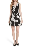 ALICE AND OLIVIA EMBELLISHED V-NECK DRESS,CC710E64529