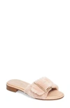 STUART WEITZMAN FUZZYWUZ GENUINE SHEARLING SLIDE SANDAL,FUZZYWUZ