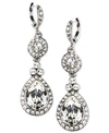 GIVENCHY CRYSTAL ELEMENT DOUBLE DROP EARRINGS