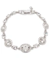 Givenchy Faceted Stone And Crystal Pave Link Bracelet In Silver