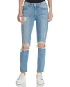 DEREK LAM 10 CROSBY DEVI MID-RISE AUTHENTIC SKINNY JEANS IN LIGHT WASH,JE100DMSLW