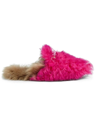 Gucci Princetown Merino Wool Slipper In Pink