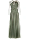 ANTONIO MARRAS GATHERED TULLE DRESS WITH EMBROIDERY,LB5030DB912455144
