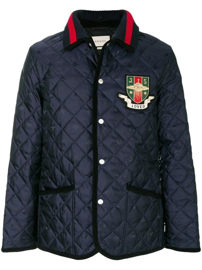 日本製 Quilted Ufo Loved Gucci Jacket ModeSens | Blue In ジャケット・アウター
