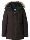 CANADA GOOSE padded button down jacket with fur collar,3805M12462421