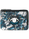 KENZO KENZO EYE AND TIGER PRINT COIN PURSE - BLACK,F755PM201F2712460704