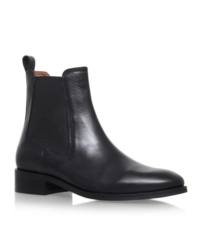 Kurt Geiger Dalby Leather Ankle Boots In Black