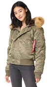 Alpha Industries N-2b Barricade Bomber Jacket In Vintage Olive