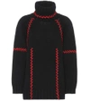 Alexander Mcqueen Stitch Detail Cashmere Turtleneck Sweater In Llack