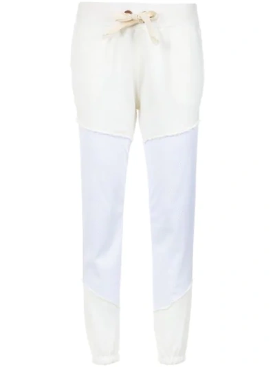 Andrea Bogosian Panelled Jogging Trousers In White