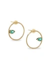 ZOË CHICCO Gemfields Emerald & 14K Yellow Gold Circle Earrings