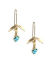 ANNETTE FERDINANDSEN TURQUOISE & 14K GOLD WILDFLOWER EARRINGS,400095710567