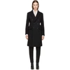 DSQUARED2 Black Wool Double-Breasted Coat