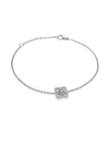 DE BEERS WOMEN'S ENCHANTED LOTUS DIAMOND & 18K WHITE GOLD CHAIN BRACELET,430048376780