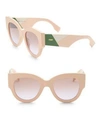 FENDI Facets 51MM Round Cat Eye Sunglasses