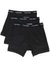 Calvin Klein 3-pack Stretch Cotton Boxer Briefs In Black