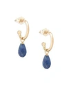 SAKS FIFTH AVENUE Sapphire and 14K Gold Drop Earrings,0400095918684