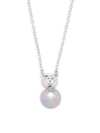 MAJORICA Sterling Silver Tajitian Pearl Necklace,0400095770559