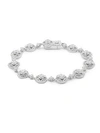 ADRIANA ORSINI Clear Crystals & Silver Link Bracelet,0400095551826