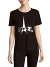KARL LAGERFELD Front Graphic Tee,0400095160194