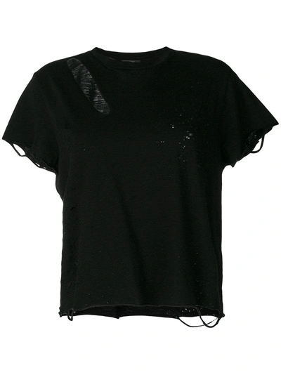 Amiri Distressed Tee In Black