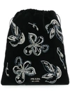 PRADA CRYSTAL EMBELLISHED FLORAL POUCH,1MU0012BKB12474510