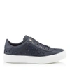 JIMMY CHOO ACE Navy Sport Calf Leather Low Top Trainers with Mixed Stars,ACEOMX S