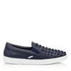 JIMMY CHOO GROVE Navy Sport Calf Leather Slip on Trainers with Mixed Stars,GROVEOMX S